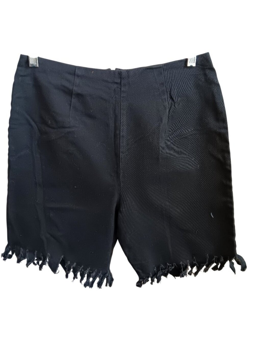 29" Vintage Shorts HIGH WAIST COUNTRY FRAY 1970's Womens Taper COTTON Black
